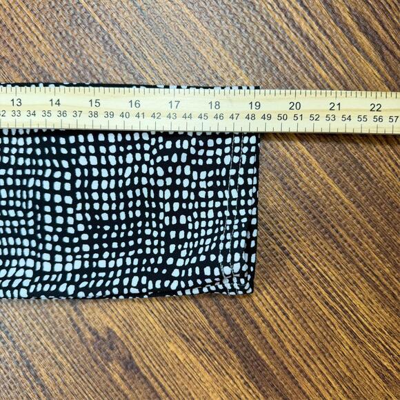 Melloday Womens L Black White Dot 1/4 Zip Top Stretch Blouse Tunic - Picture 8 of 8